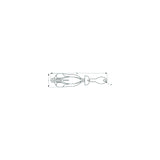 SeaDog 318018 Folding Grapnel Anchor, 18 lbs. A: 1/2", B:22-1/2", C:5", Boat Length: 18' - 26' , Line/Length: 3/8"/150' Anchor, Chain Length: 1/4"/10'-20'