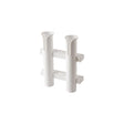2 Pole Rod Storage Rack, White