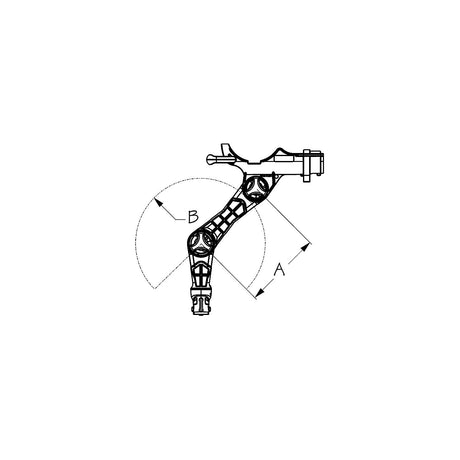 SeaDog 3254251 Triple Threat™ Rod Holder - Track Mount w/ Extension, Black