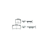Sea-Dog 3265203 Fillet & Prep Table Round Rail Mount, A: 20", B:12-5/8", C:13-1/2", D:2", Medium, 3/4"-1-1/4"
