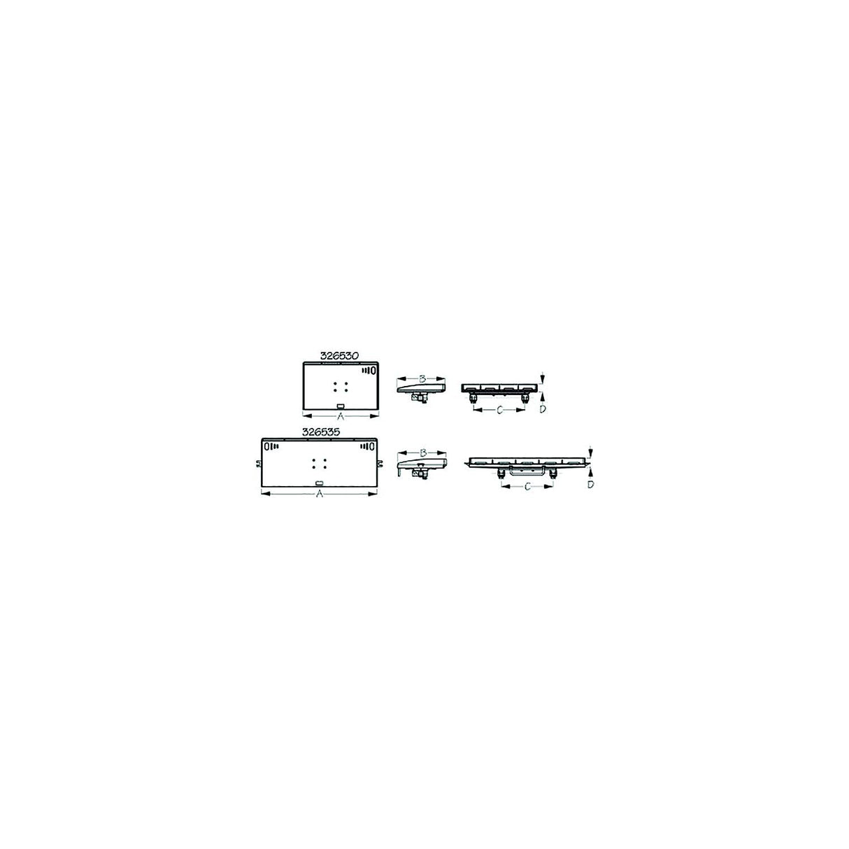 Sea-Dog 3265303 Fillet & Prep Table Square Rail Mount, A:20", B:12-5/8", C 13-1/2", D:2", Medium, Fits Tubing: 1"-1-1/4"