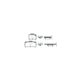 Sea-Dog 3265303 Fillet & Prep Table Square Rail Mount, A:20", B:12-5/8", C 13-1/2", D:2", Medium, Fits Tubing: 1"-1-1/4"