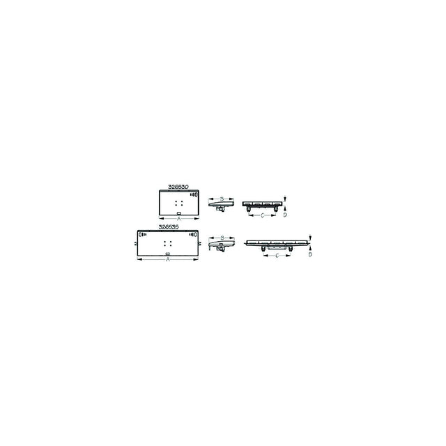 Sea-Dog 3265353 Fillet & Prep Table Square Rail Mount, A:30", B:12-5/8", C:13-1/2", D:2-3/8", Large, Fits Tubing: 1"-1-1/4"