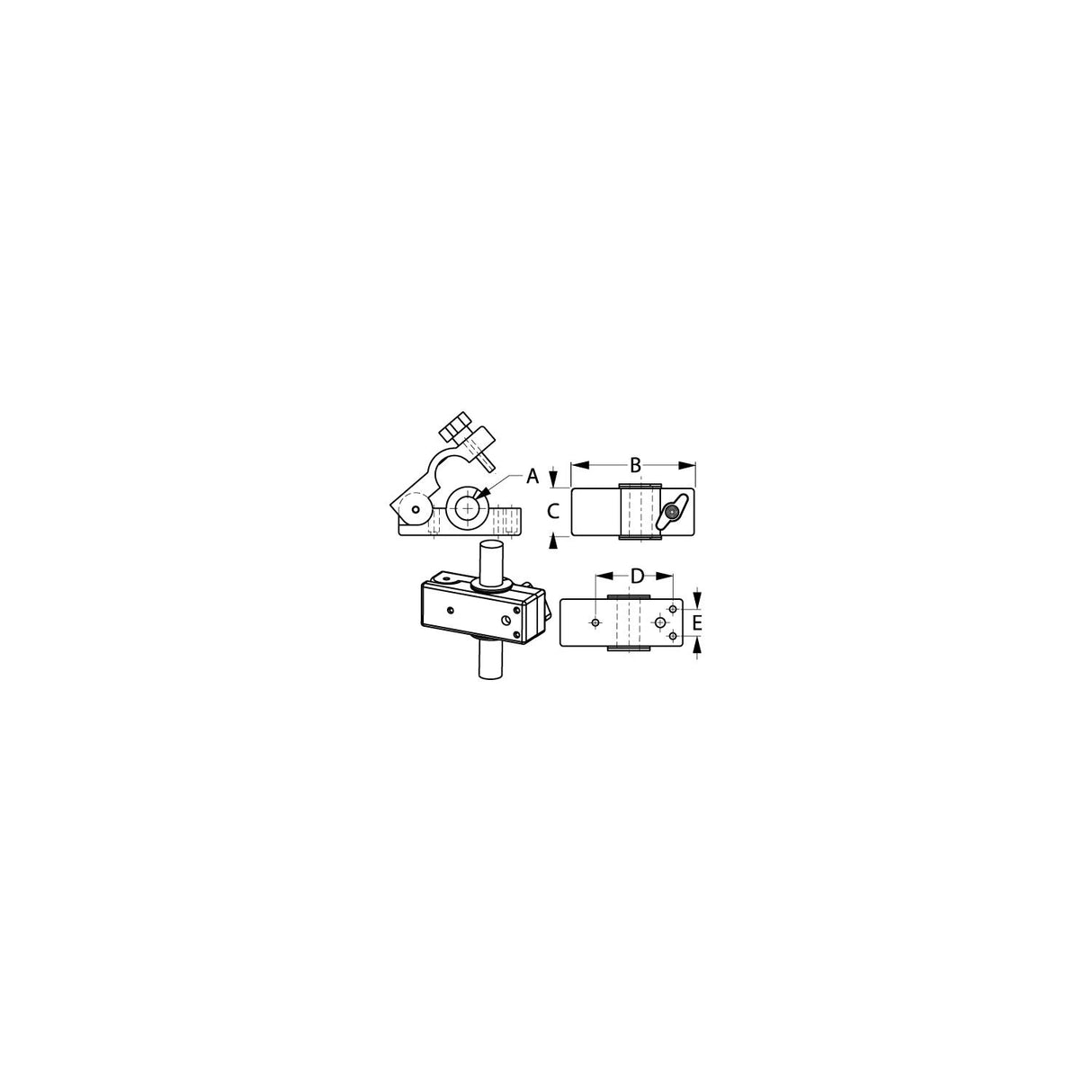 SeaDog 327199 Removable Rail Mount Clamps | Fit 3/4" to 1-1/4" Tubing