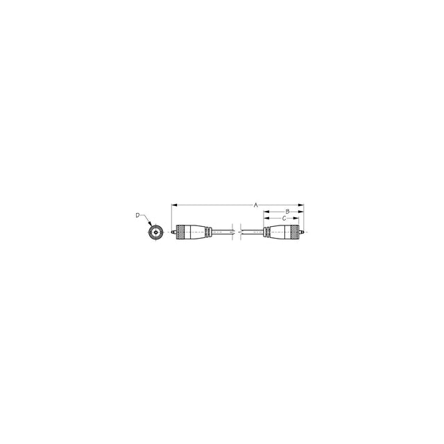 Sea-Dog 3298041 Coaxial Cable Assembly,  A:10", B: 2", C:1-3/4", D:11/16",