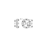 Seadog 3361501 Smooth Finish Quarter-Turn Deck Plate, White,, A: 5-1/2" , B:6-3/4", C:5-3/8", D:6-1/8"