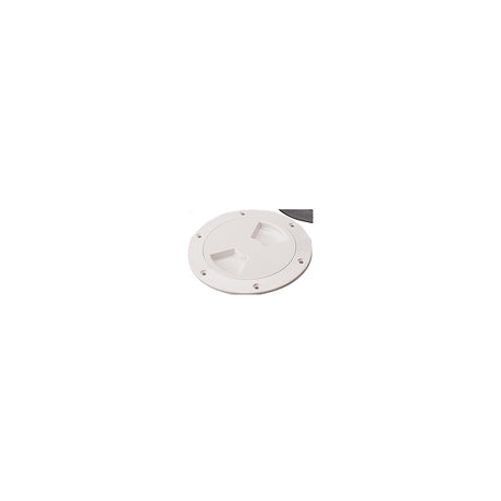 Seadog 3361521 Smooth Finish Quarter-Turn Deck Plate, White, , A: 5-1/2" , B:6-3/4", C:5-3/8", D:6-1/8"