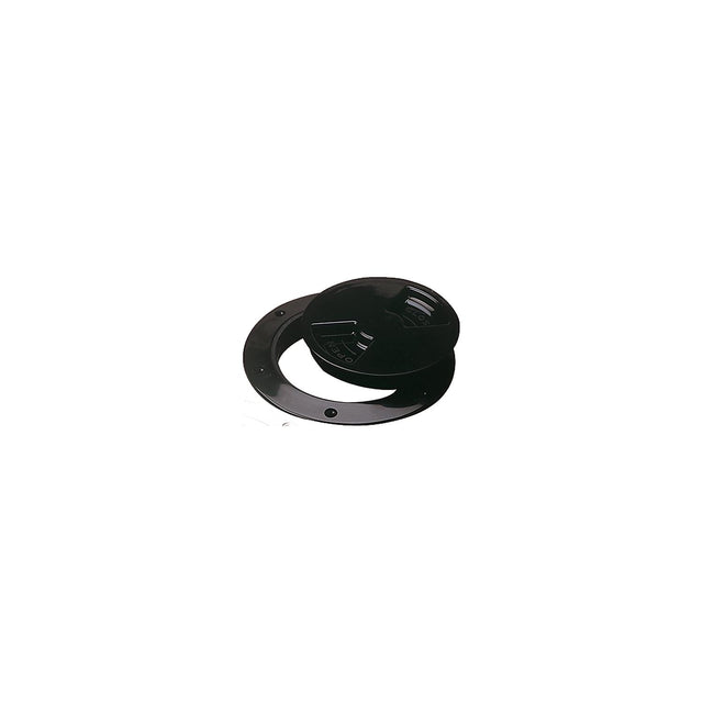 Seadog 3361651 Smooth Finish Quarter-Turn Deck Plate, Black,A:6-1/2" , B:8-1/8", C:6-1/2", D:7-3/8"