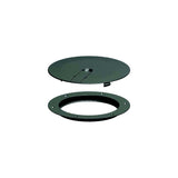 Sea-Dog 3364131  Low Profile Pop-Out Deck Plate, A: 8" , B:7-1/4", C=6-1/4", D: 3/16", Black, #8 FH