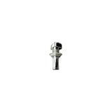 Straight Gas Tank Vent, Chrome/Zinc