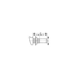 Straight Gas Tank Vent, Chrome/Zinc
