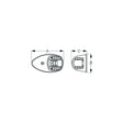 Sea-Dog 4000701 LED Side Mount Lights, , A:3-7/8", B:2-1/4", C:1-7/8", 12V, Stainless