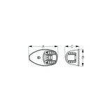 Sea-Dog 4000701 LED Side Mount Lights, , A:3-7/8", B:2-1/4", C:1-7/8", 12V, Stainless