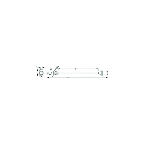 Sea-Dog 4001121 Removable All Around Light, A: 24-7/8" , B:16-1/2", C:5/8", D:2-7/8",12V, #8 FH