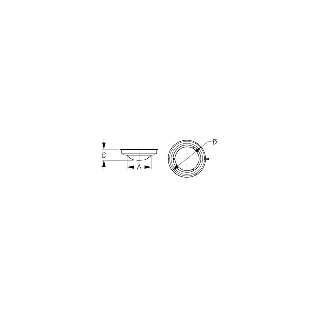 SeaDog 4001901 Stainless Steel Dome Light, 12V with On/Off Switch, 5-1/2" Dia.