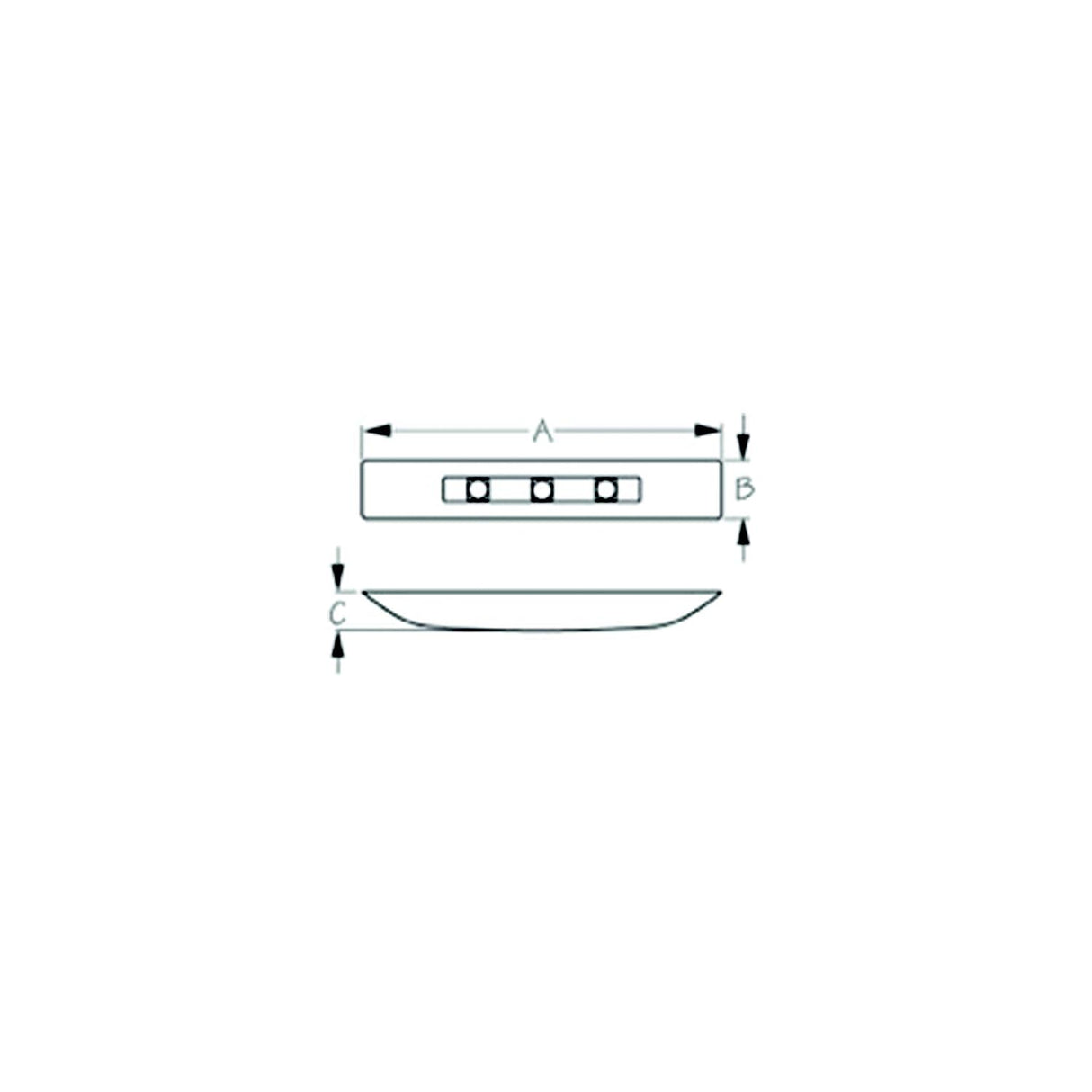 SeaDog 401422 Large Deluxe LED 9-28 Voltage Courtesy Light | Facing Forward | White Finish