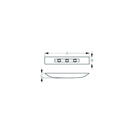 SeaDog 401422 Large Deluxe LED 9-28 Voltage Courtesy Light | Facing Forward | White Finish