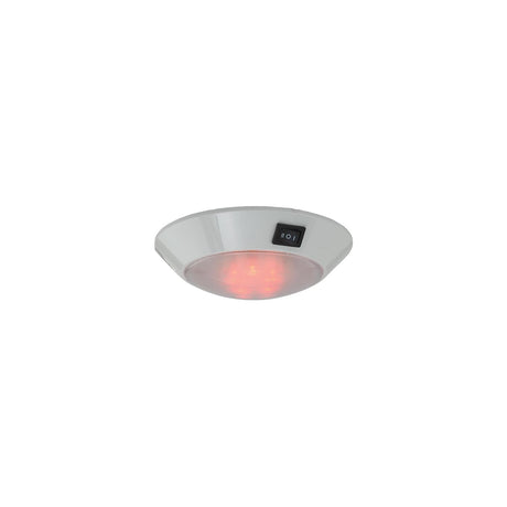 SeaDog 401757 Plastic 5 Red & 15 White LED Day & Night 12V Dome Light | #8 Fastener | White Finish
