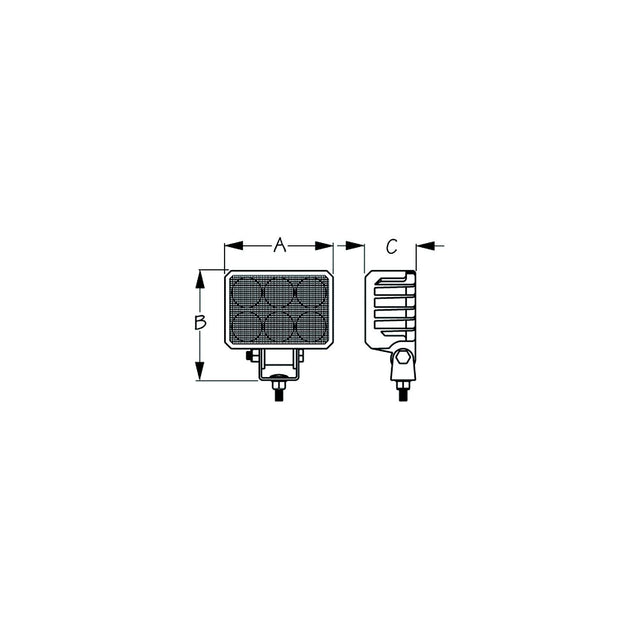 Seadog 4053353 LED Rectangular Flood Light, 9-36V