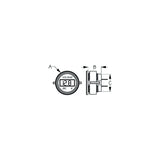 SeaDog 421615 Round Digital 4 to 30 Voltage Meter | Injected Molded Nylon