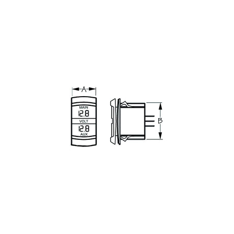 Cobra Dual Voltmeter - Rocker Switch Style