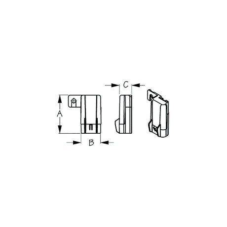 Sea-Dog 4253901 Water Resistant Clear Fuse Cover, A: 2-1/18" B: 9/16" C"3/8"