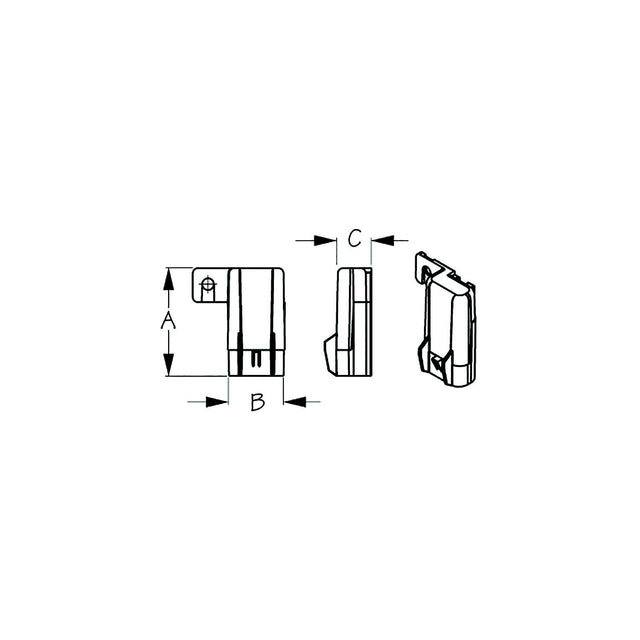 Sea-Dog 4253901 Water Resistant Clear Fuse Cover, A: 2-1/18" B: 9/16" C"3/8"