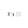 Sea-Dog 4260291 Tent Mount Socket Panel, A:6", B: 3", C: 1-15/16", D:1-1/8", 3 holes, #6 FH weight: .15