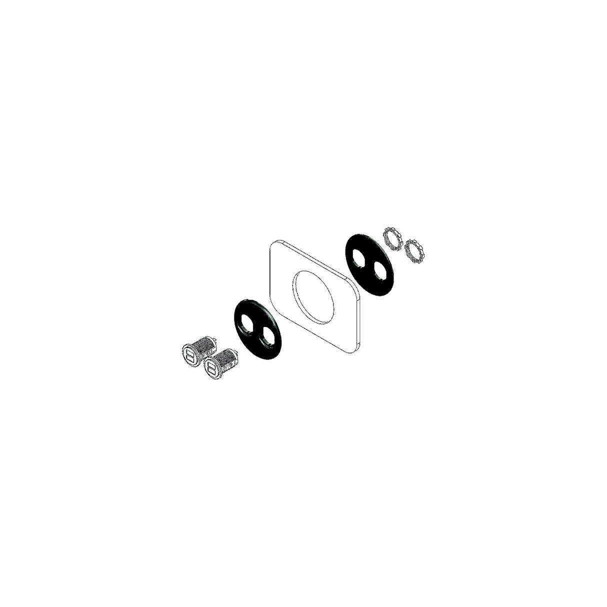 Sea-Dog 4261031 Instrument Hole Adapter For Sockets & Meters, Black