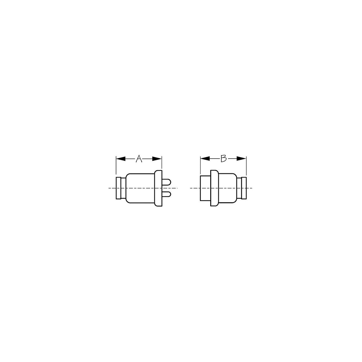 Sea-Dog 4261621 Polarized Molded Electrical Connector, 2-pin