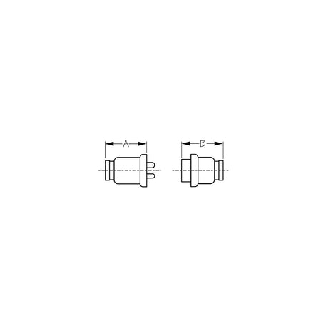 Sea-Dog 4261621 Polarized Molded Electrical Connector, 2-pin