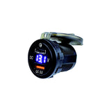Seadog 4265111 USB 3.0 & USB-C Power Socket with Voltmeter, A:1-7/16" B: 1-1/2" C:1-1/8",  Volts: 8-32