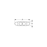 SeaDog 4421311 Nickel Plated Brass 1 LED White Lights 12.8V .5 Watt Sealed Festoon