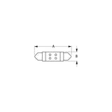 6 LED Festoon Bulb 1-3/4, 1/Cd