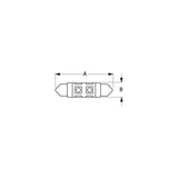 SeaDog 442431 Nickel Plated Brass 4 LED White Lights 12.8V .4 Watt All Around Festoon