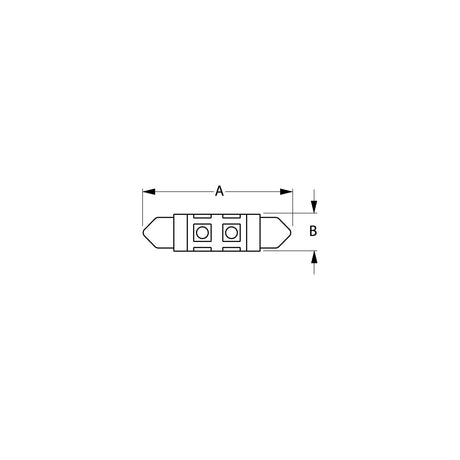 SeaDog 442431 Nickel Plated Brass 4 LED White Lights 12.8V .4 Watt All Around Festoon