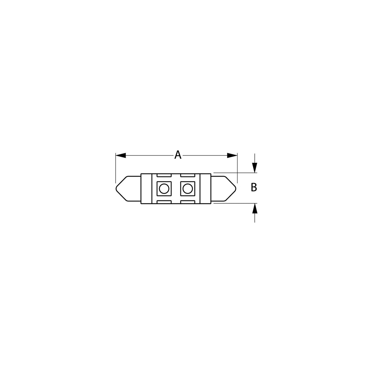SeaDog 442444 Nickel Plated Brass 12 LED White Lights 12.8V 1 Watt All Around Festoon