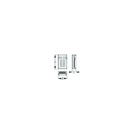 SeaDog 4451881 Fuse Block w/Negative Buss & Led Indicator Lights, 12-Terminals