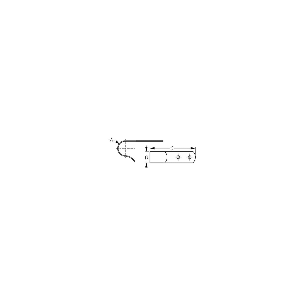 SS Boat Hook Holder, 1-1/4", Pair