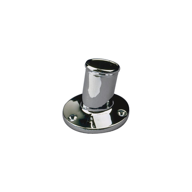 Flagpole Socket, 1" Chrome Brass