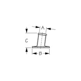 SeaDog 492213 Flagpole 10 Degree Socket | #10 Fastener | Sand Cast Brass Chrome Plated
