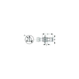 SeaDog 520060 Captive Garboard Drain & Plug, A: 2", B: 1-1/8", C:1-2", D: 2-5/8" #8 FH