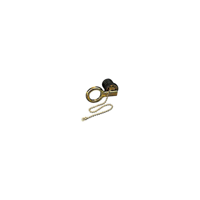 Brass Snap Handle Drain Plug, 1" w/Chain