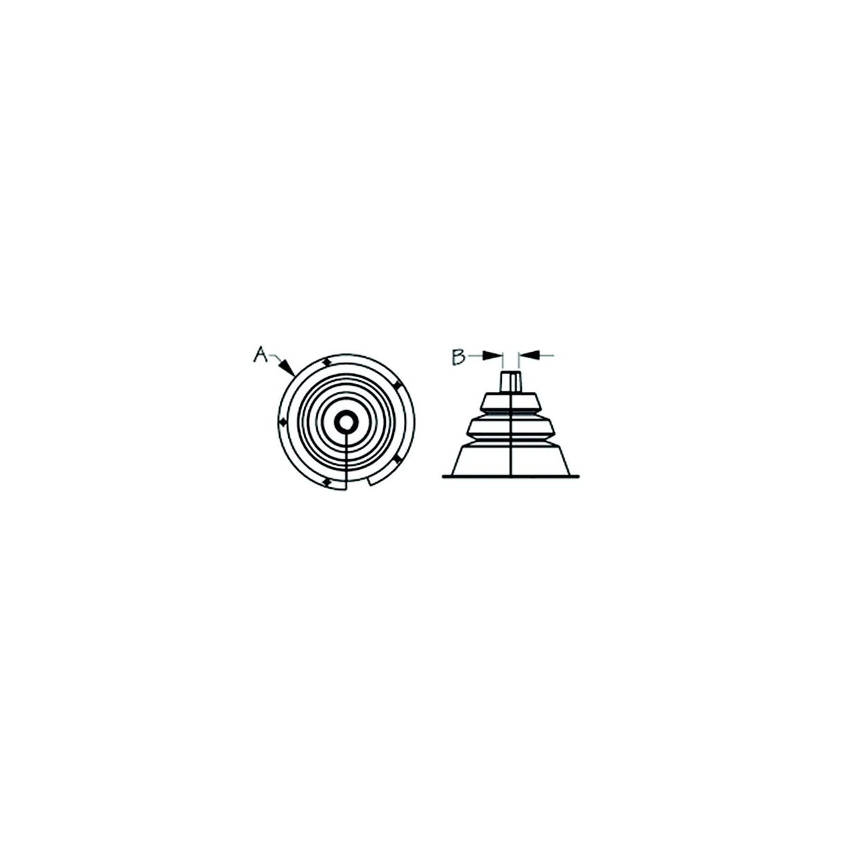 Seadog 521663-1 Motor Well Boot - 4-1/8" Split