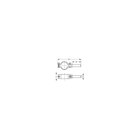 Zinc Plated Steel Clamp-On Oar Lock, Pair, 1/2" Shaft