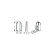 Sea-Dog 6714971 Folding Coat Hook, A=1-3/16", B= 9/16", C=2", #8 FH, weight= .18