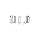 Sea-Dog 6714971 Folding Coat Hook, A=1-3/16", B= 9/16", C=2", #8 FH, weight= .18