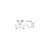 Sea-Dog 6715101 Double Coat Hook - Chrome/Brass