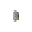 GFCI Duplex Receptacle w/Cover Plate, Gray