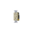 GFCI Duplex Receptacle w/Cover Plate, Ivory
